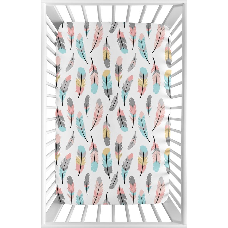 feather crib sheet