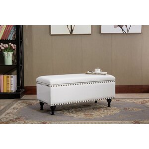 Madson Off-white Fabric Storage Ottoman