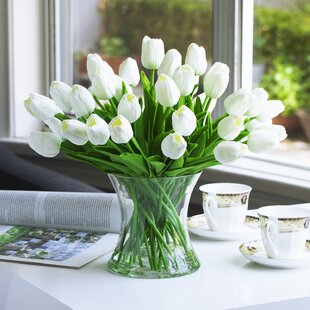 5/1X Elegant Single Bouquet Artificial Long Stem Tulip Flower Decor Wedding/Home 