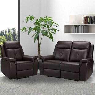James-Robert 2 Piece Faux Leather Reclining Living Room Set by Latitude Run