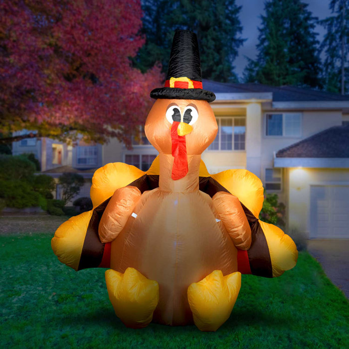 The Holiday Aisle® Turkey with Pilgrim Hat Thanksgiving ...