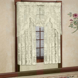 Floral Nature Semi-Sheer Rod Pocket Single Curtain Panel