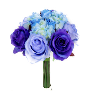 12 Stems Artificial Rose Bouquet Floral Arrangement