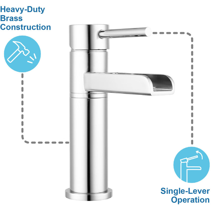 Pacific Bay Lakewood Waterfall Single Hole Bathroom Faucet Wayfair