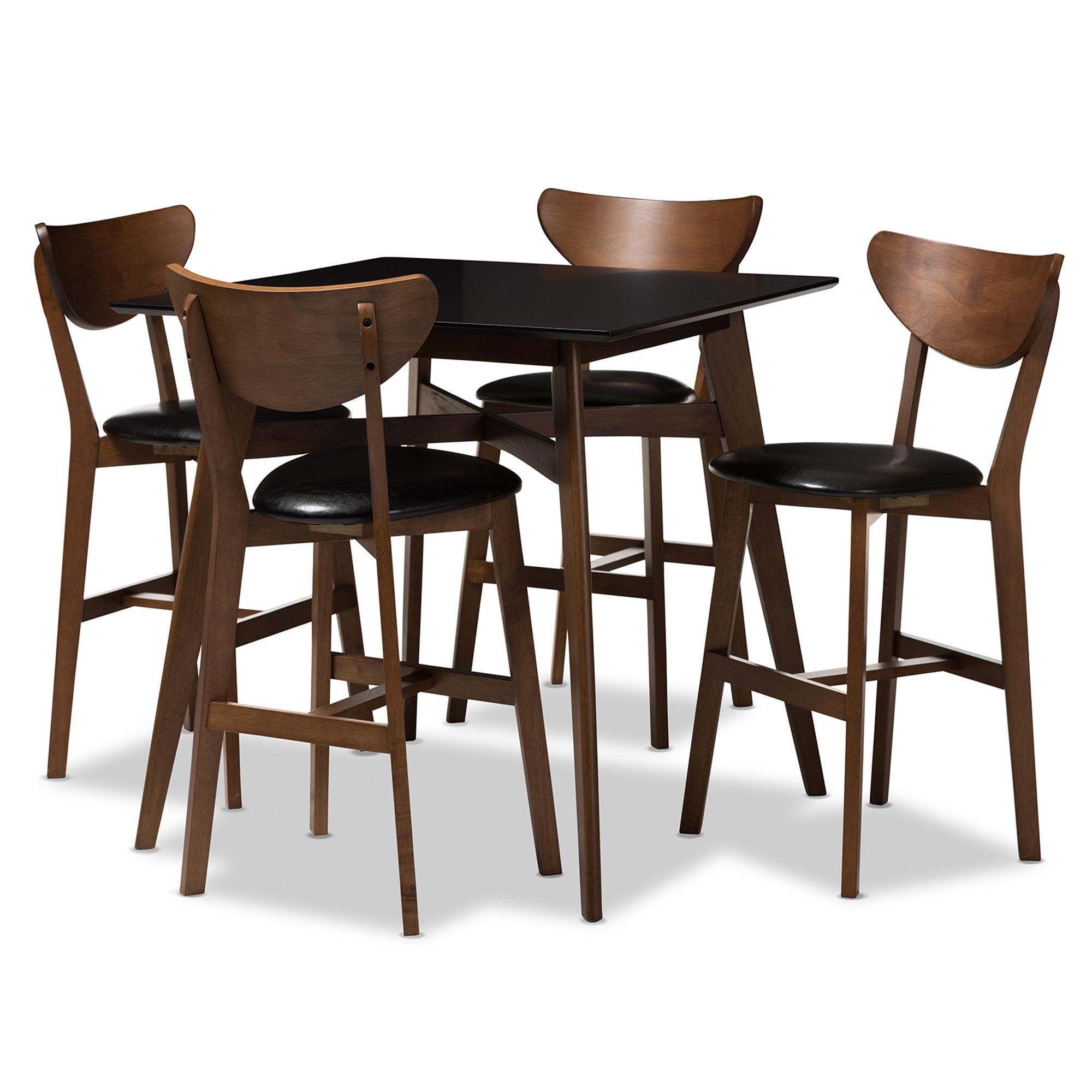 mid century modern pub table set