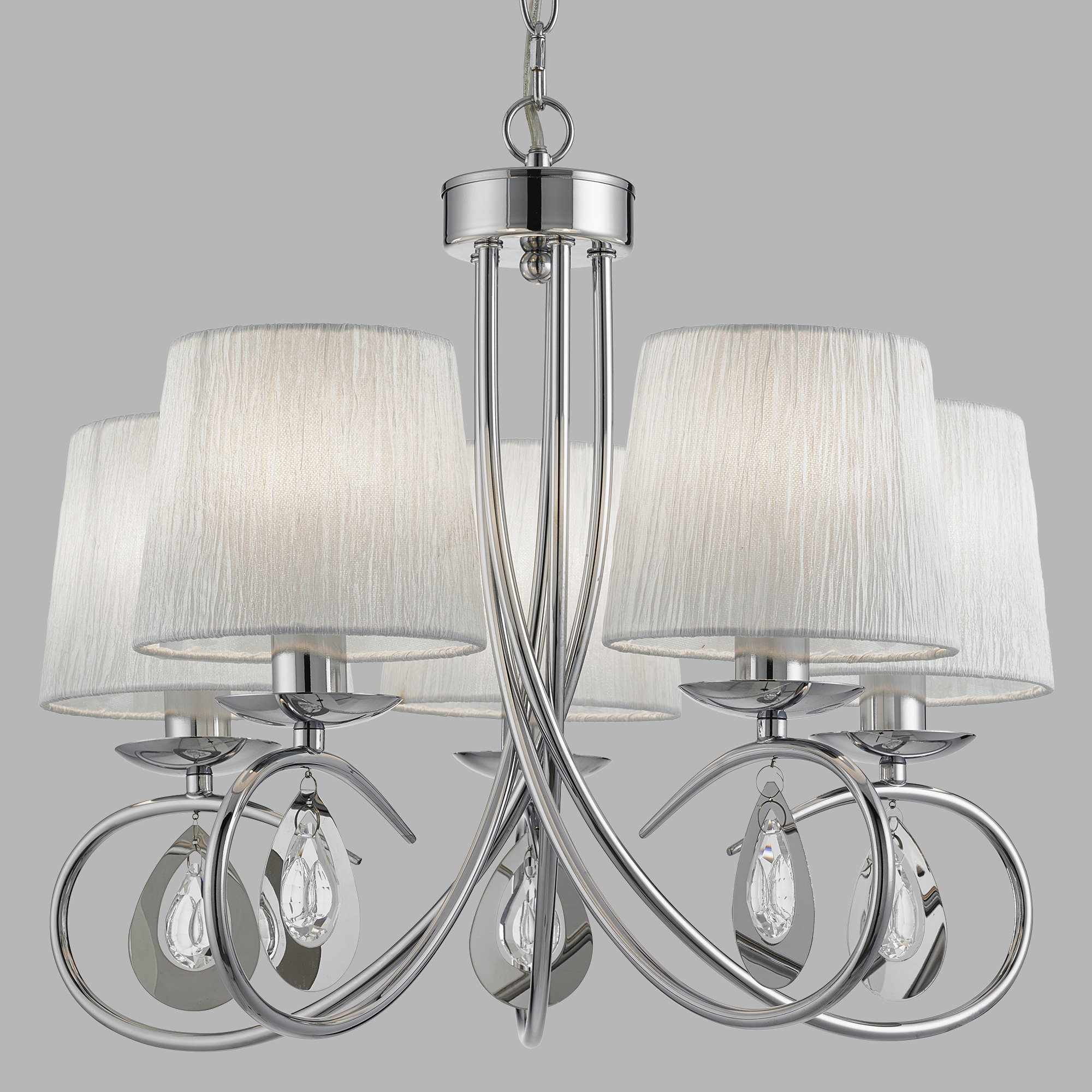 Modern Glam Shaded Crystal Chandelier 5 Light | Crystal Modern Glam Shaded Crystal Chandelier 5 Light | Crystal