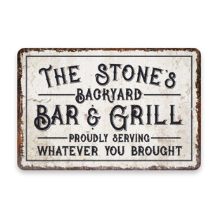 Richie’S BAR and Tavern Cold Beer Here Chic Tin Sign Rustic Shabby Vintage Style Retro Kitchen Bar Pub Coffee Shop Man cave Garage Decor Gift Ideas