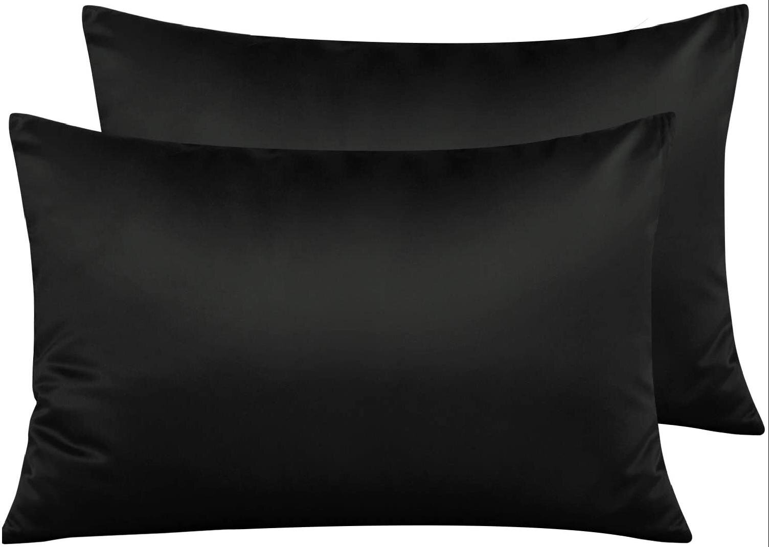 Everly Quinn Zippered Satin Pillow Cases For Hair And Skin, Luxury Queen Hidden  Zipper Pillowcases Set Of 2, 20 X 30 Inches, | Wayfair