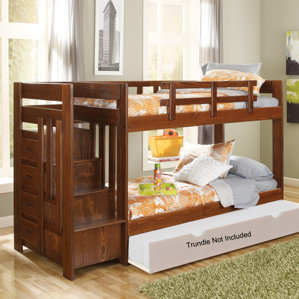 Twin Over Twin Bunk Bed with Reversibl..