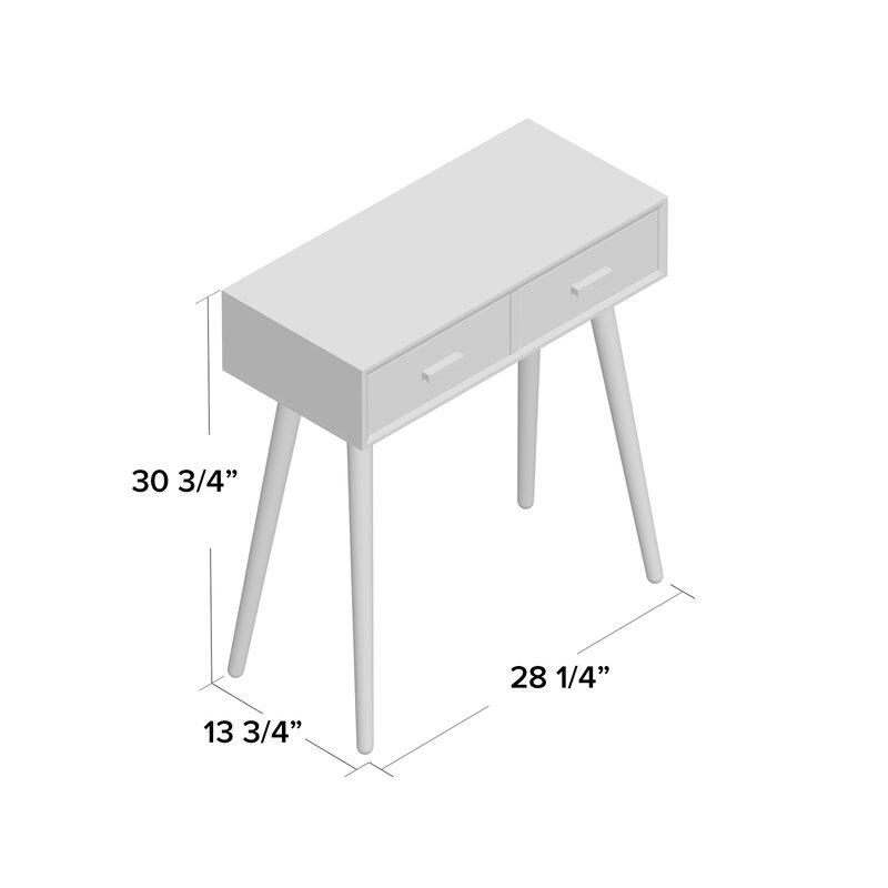 28 inch wide console table