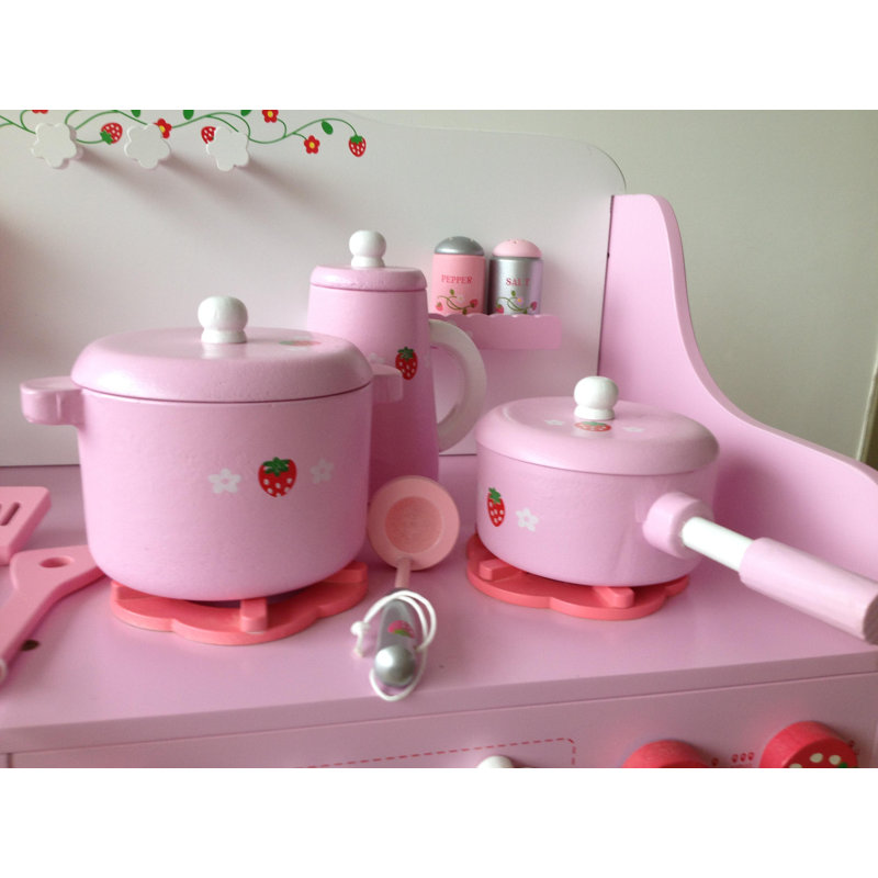 Berry Toys My Strawberry Wooden Play Kitchen Wayfair