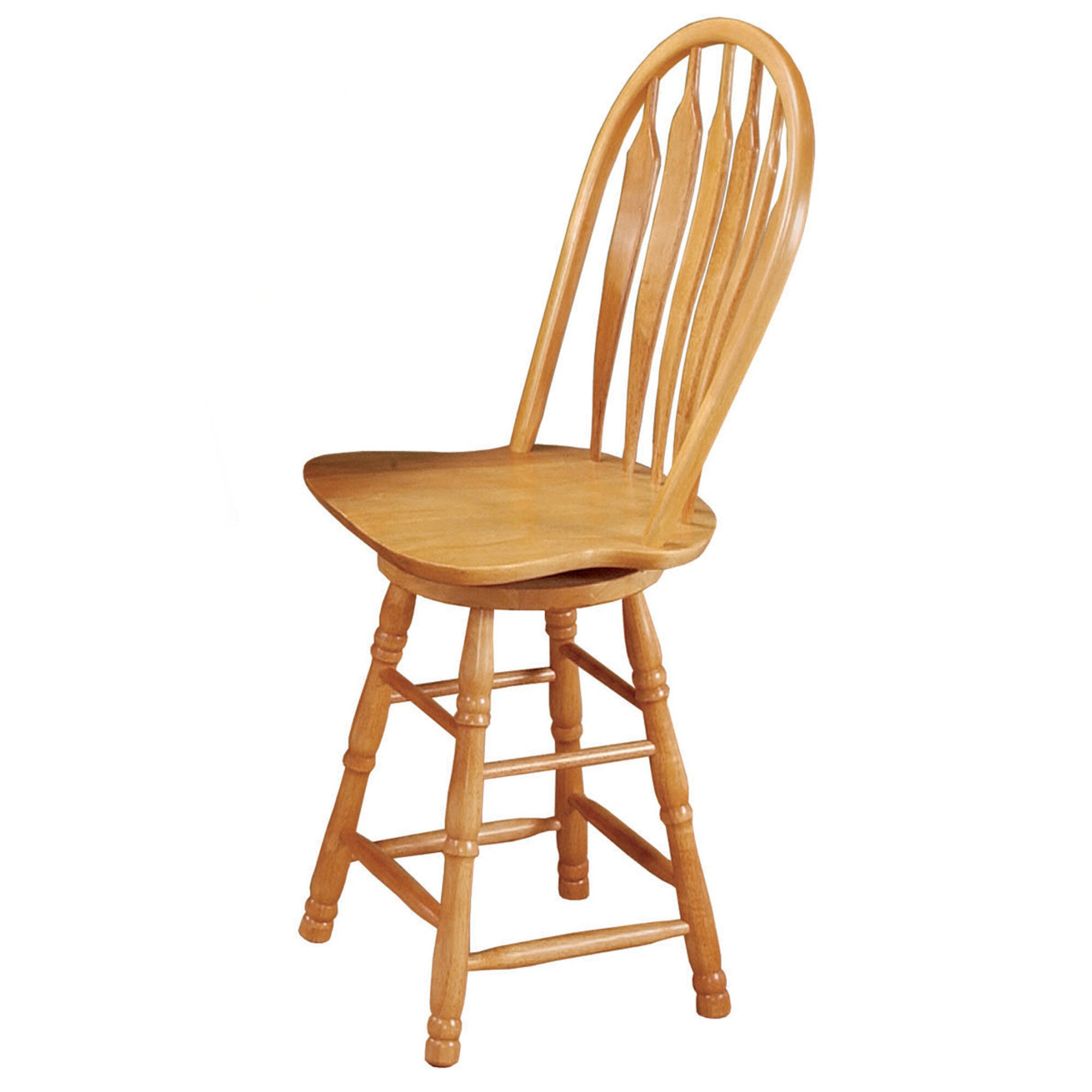 One Allium Way® Azizi Swivel Solid Wood Counter Stool & Reviews | Wayfair