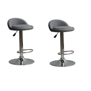 Go to store & view more images Orren Ellis Murrell Adjustable Height Swivel Bar Stool (Set of 2)