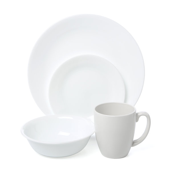 Corelle Livingware Winter Frost 16 Piece Dinnerware Set Service For 4 Reviews Wayfair