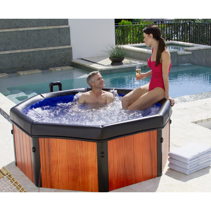 comfort line products spa n a box 5 person 120 jet plug and play hot tub reviews wayfair spa n a box 5 person 120 jet plug and play hot tub