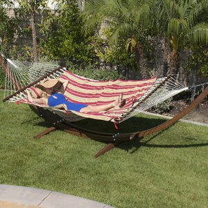 Willing Wooden Curved Arc Hammock with Stand