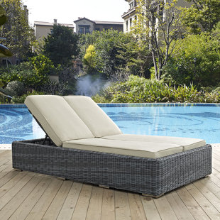 Double Patio Chaise Lounge Chairs You Ll Love Wayfair Save