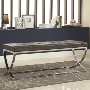 Go to store & view more images Mercer41 Sheller Leather Bench