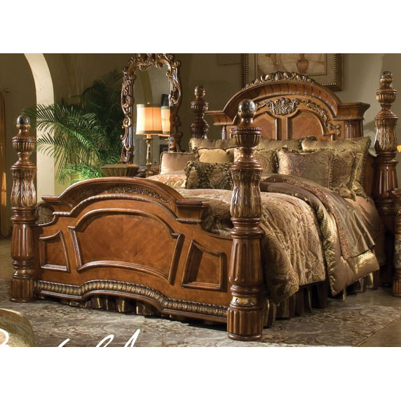 Michael Amini Villa Valencia Canopy Customizable Bedroom Set ... Michael Amini Villa Valencia Canopy Customizable Bedroom Set ...