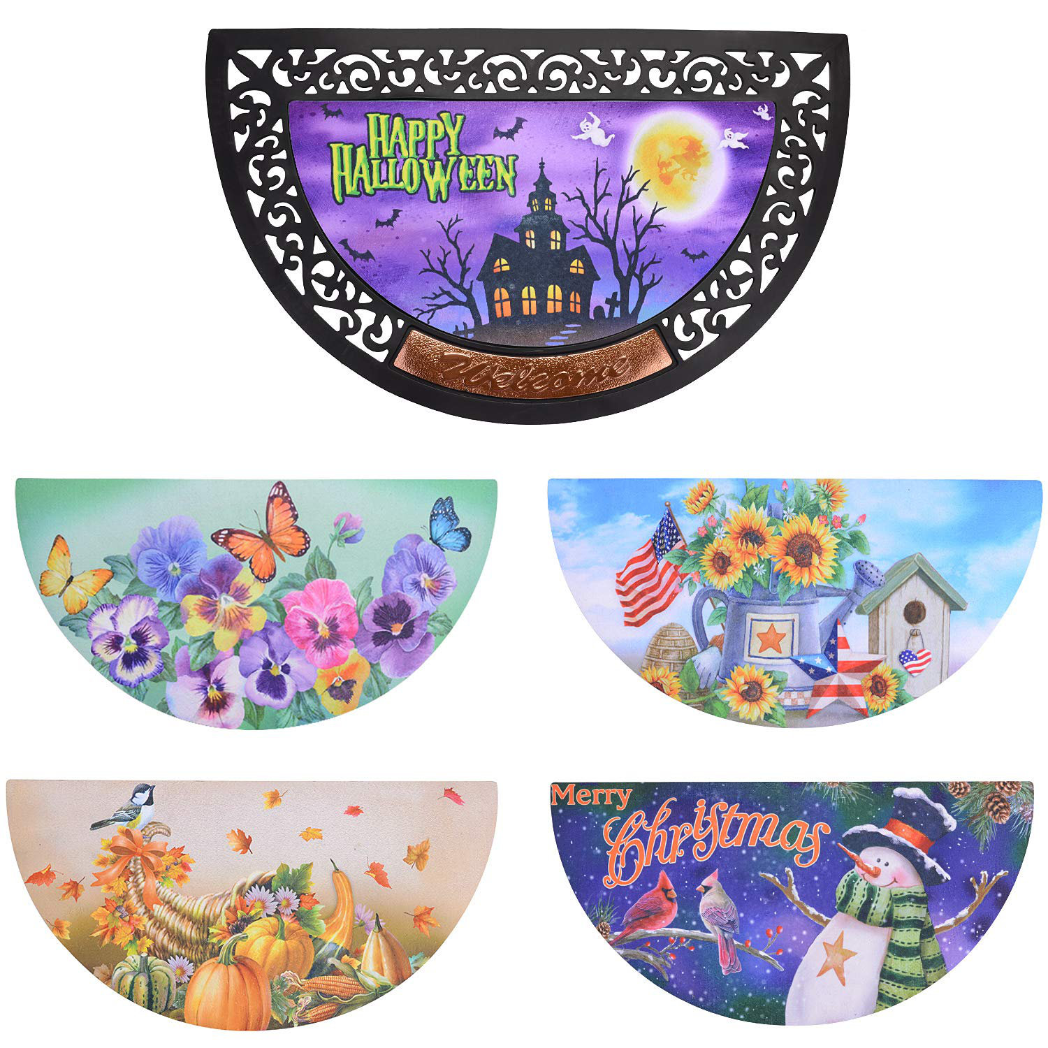 The Holiday Aisle Neve 5 Piece Interchangeable Season Half Moon