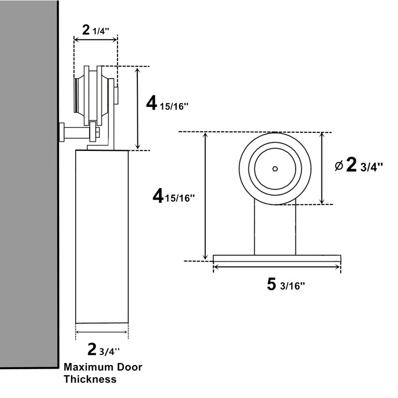 Homacer T Shape Standard Single Barn Door Hardware Kit Reviews