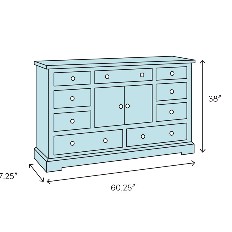 Michael Amini Sky Tower 5 Drawer Combo Dresser Wayfair
