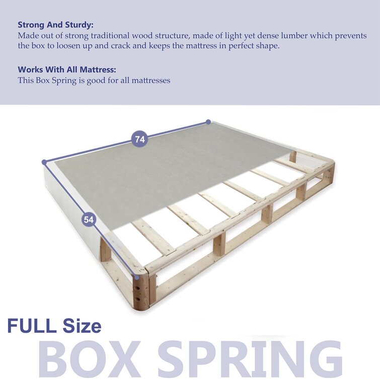 Full X-Large Spinal Solution 4 Fully Assembled Split Box Spring for Mattress
