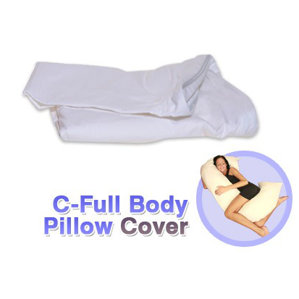White Cotton Cover for C - Full Body Pillow by Deluxe Comfort
