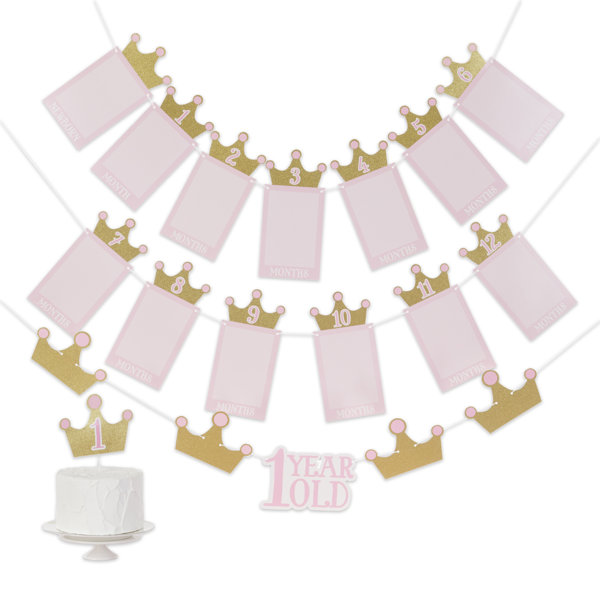 and Honeycomb Centerpiece Lil Spout Pink Baby Shower Party Supply Pack: Straws Hanging Cutouts Banner