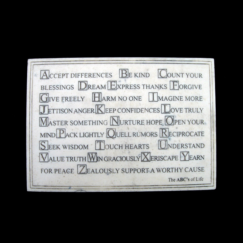 Winston Porter Abcs Of Life Faux Marble Standup Or Wall Plaque
