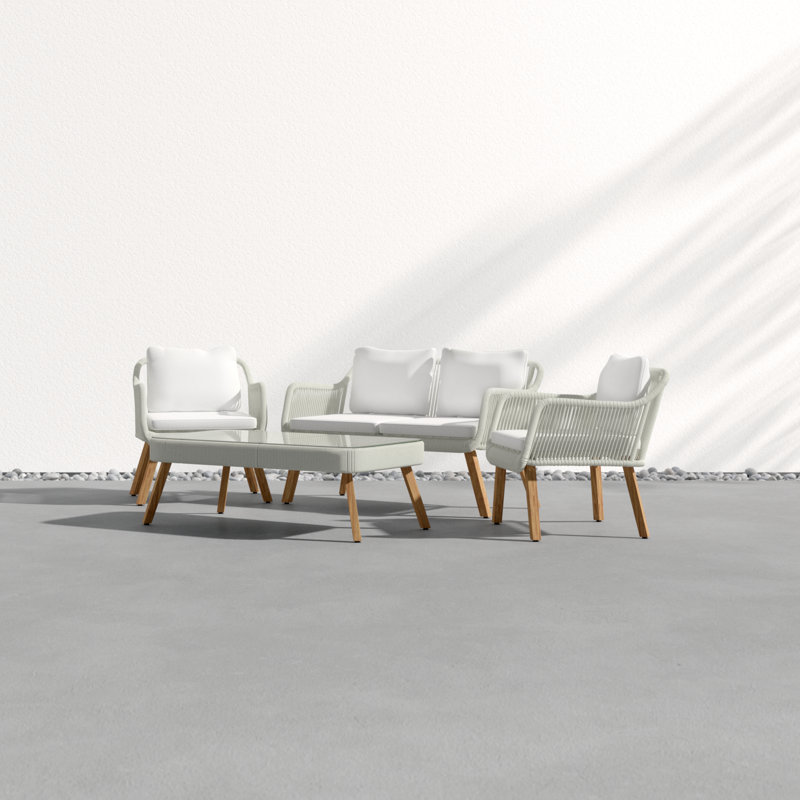 Jewett 4 Piece Sofa Seating Group With Cushions Reviews Allmodern
