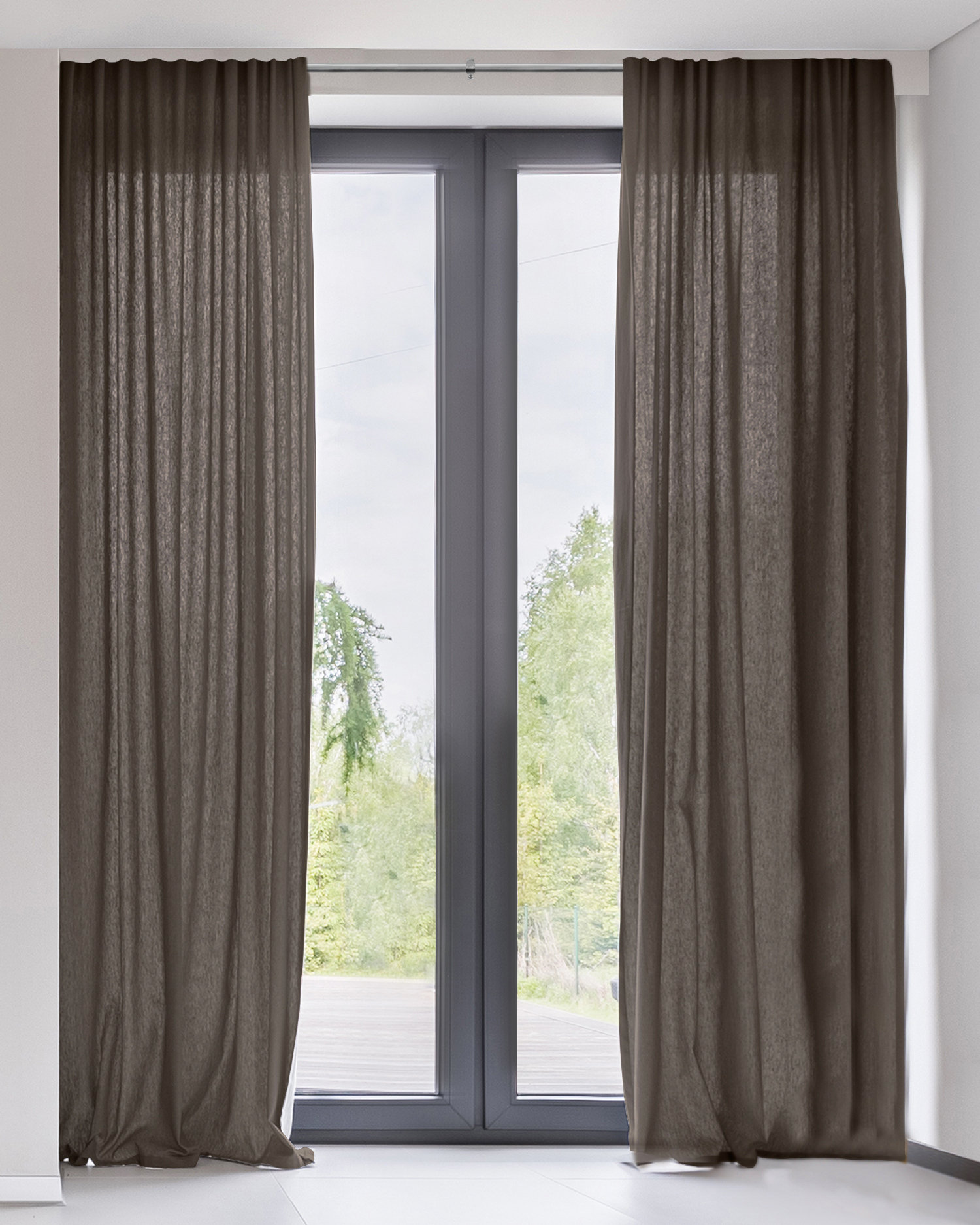 Federico Solid Sheer Rod Pocket Panel Pair