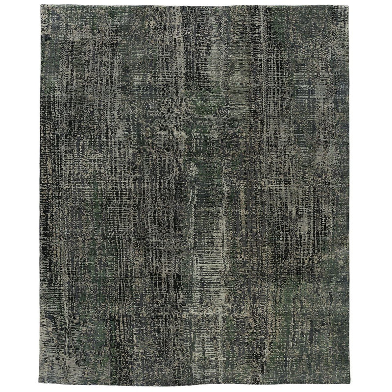 Tufenkian One Of A Kind Bedaya Coaxide Hand Knotted 8 X 10 Wool Dark Gray Area Rug Wayfair