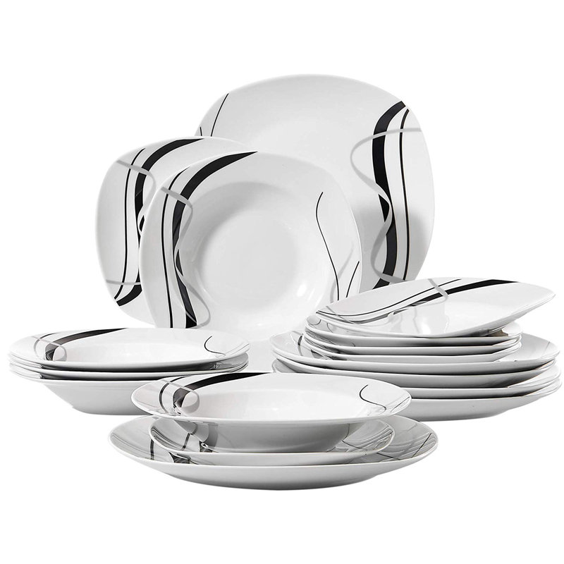 white dinnerware sets for 6
