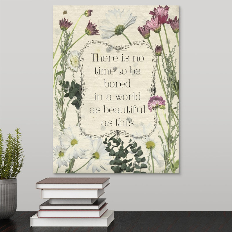 Giclee 'Pressed Floral Quote I' Graphic Art Print