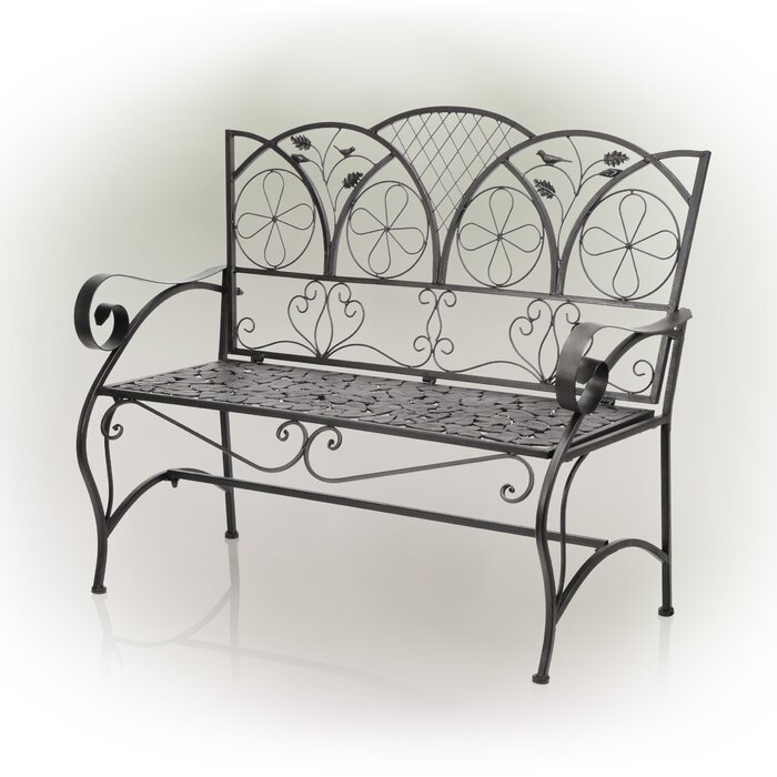 August Grove® Ridenour Metal Outdoor Bench & Reviews | Wayfair