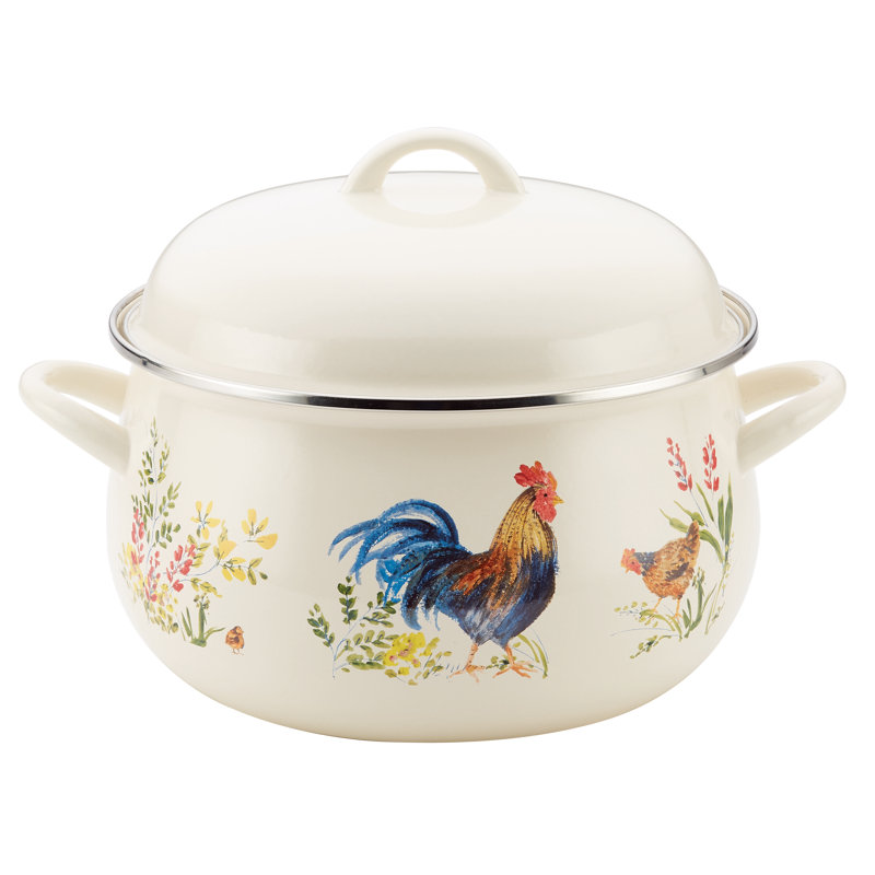Paula Deen 8 qt. Garden Rooster Stock Pot with Lid ...