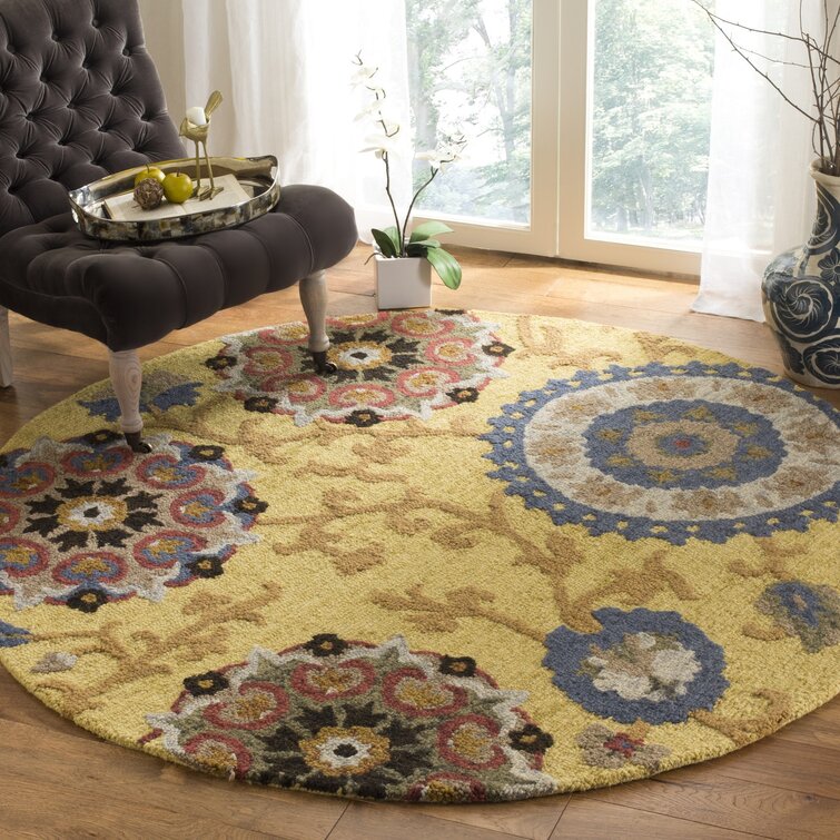 Magic Zig Zag 4' X 6' Feet Gold Color Hand Tufted Modern Style 100% Wool Area Rug /Carpet 
