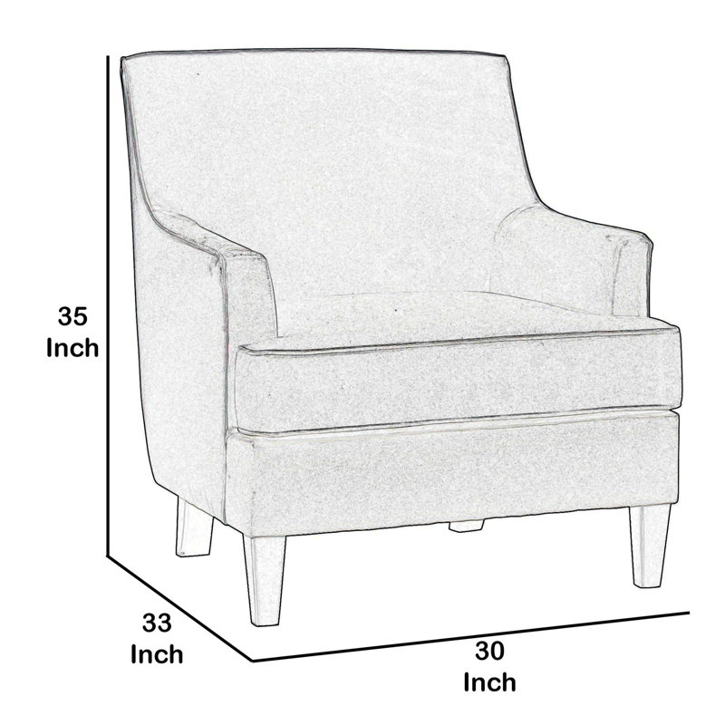Red Barrel Studio Fabric Upholstered Wooden Accent Chair With