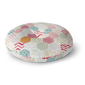 Heidi Jennings Geo Geometric Round Floor Pillow
