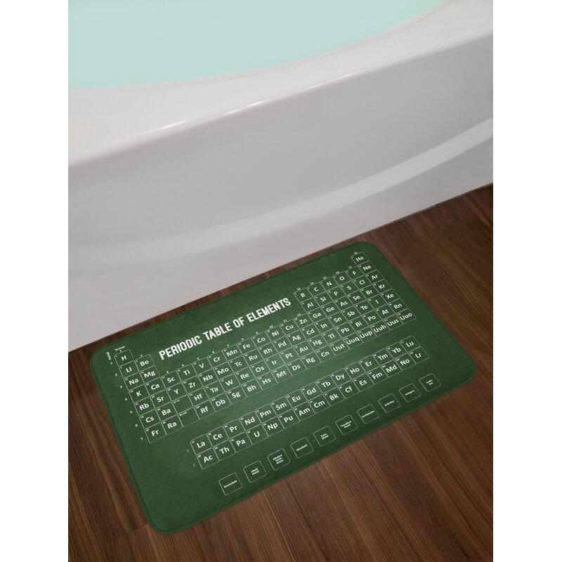 Chemistry Dark Periodic Table Bath Rug