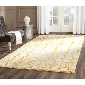 Naples Park Hand-Tufted Yellow Area Rug