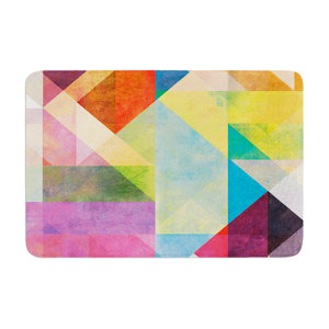 Mareike Boehmer Color Blocking II Abstract Memory Foam Bath Rug