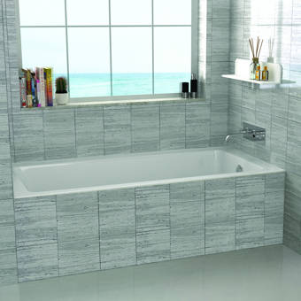 Fine Fixtures Alcove 66 X 32 Drop In Soaking Fiberglass Bathtub Reviews Wayfair