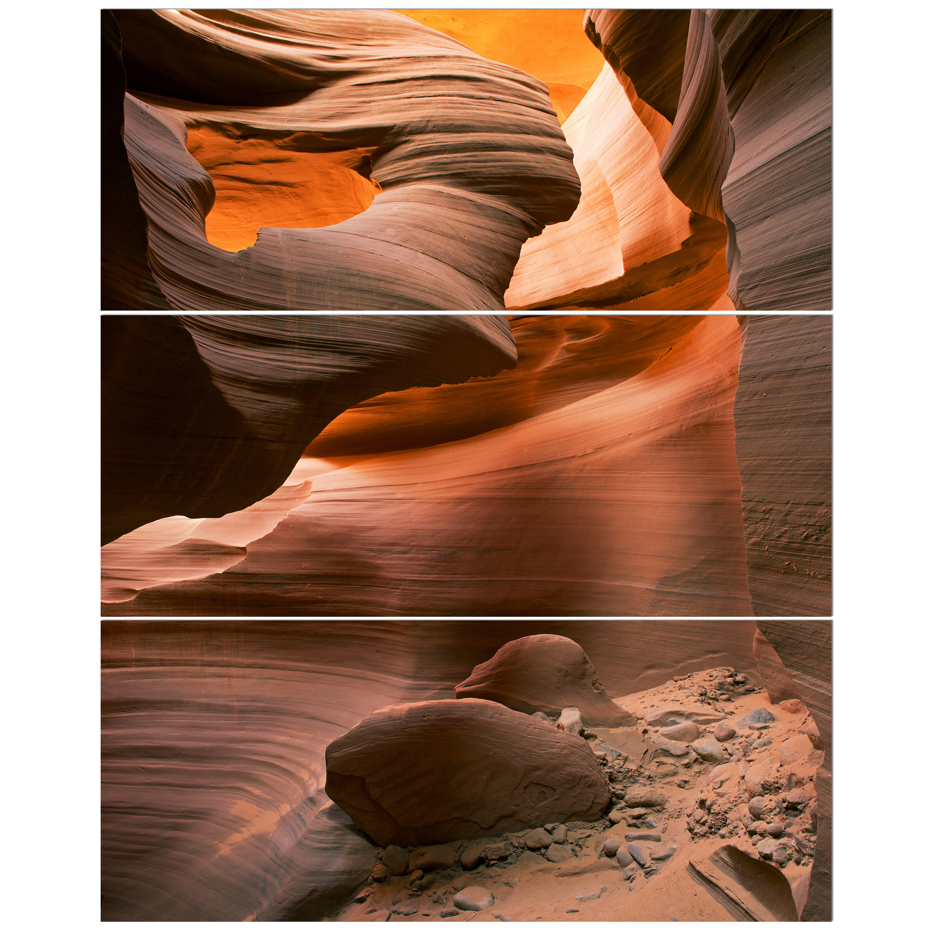 East Urban Home Lower Antelope Slot Canyon In Reflected Sunlight Photographic Print Multi Piece Image On Wrapped Canvas Wayfair