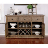 buffet with wine glass storage