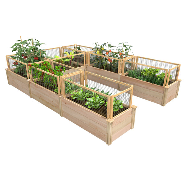 Greenes Fence Premium Cedar U-shaped Raised Garden Bed 8 ...