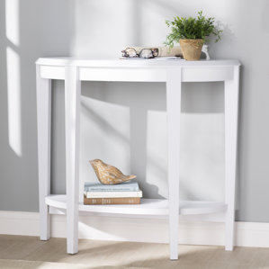Small Half Moon Table For Hall white console & sofa tables you'll love | wayfair Small Half Moon Table For Hall white console & sofa tables you'll love | wayfair