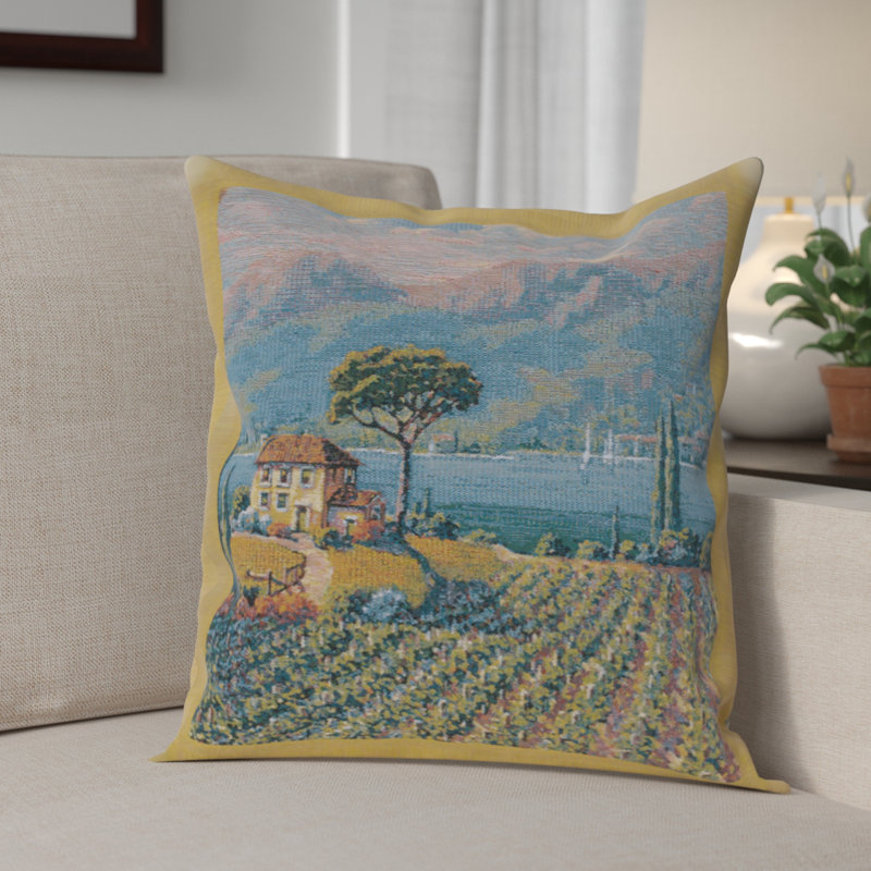 Fleur De Lis Living Campanella Vineyard Left Cotton Throw Pillow Cover Wayfair