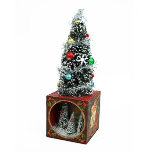 Lighted LED Tree on Box Scene